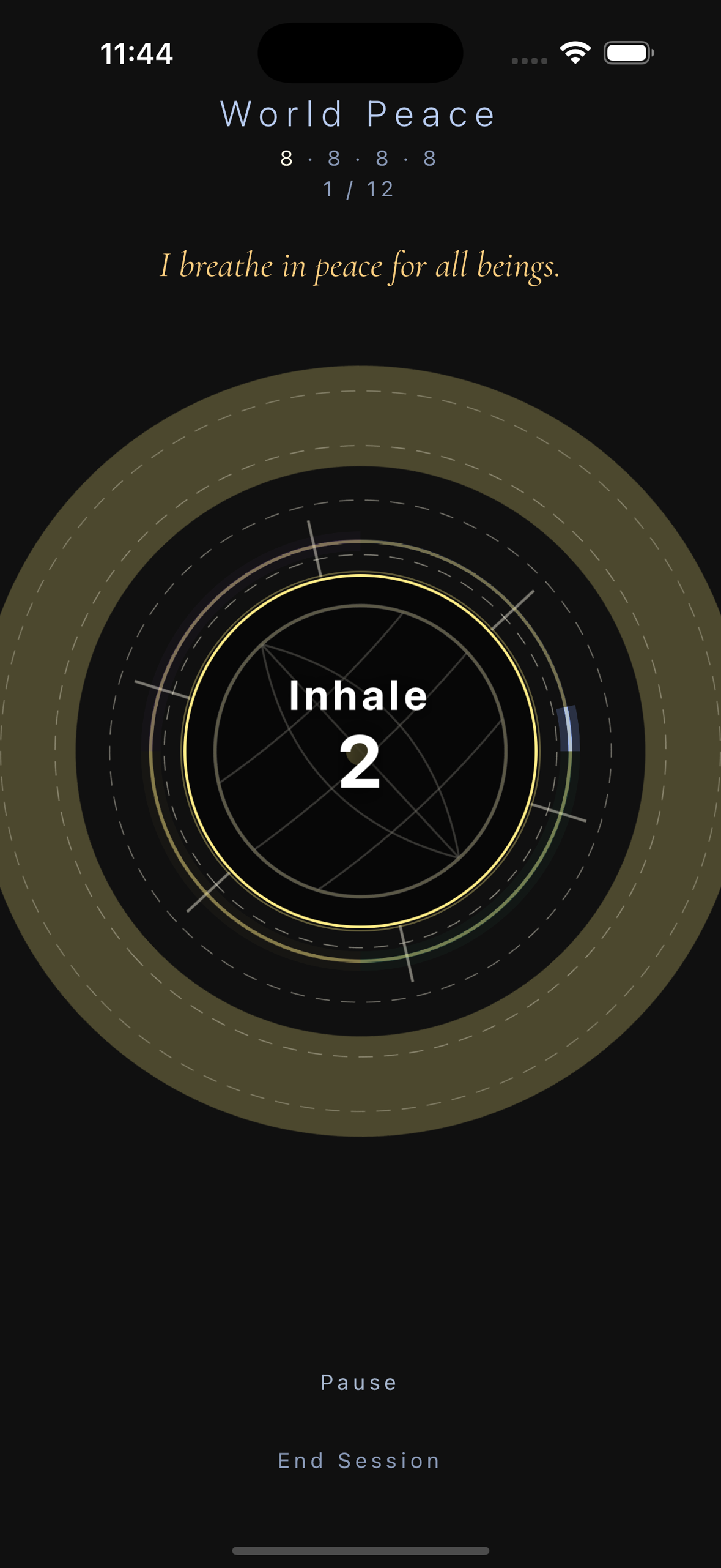 World Peace mid-session — 8·8·8·8, inhaling