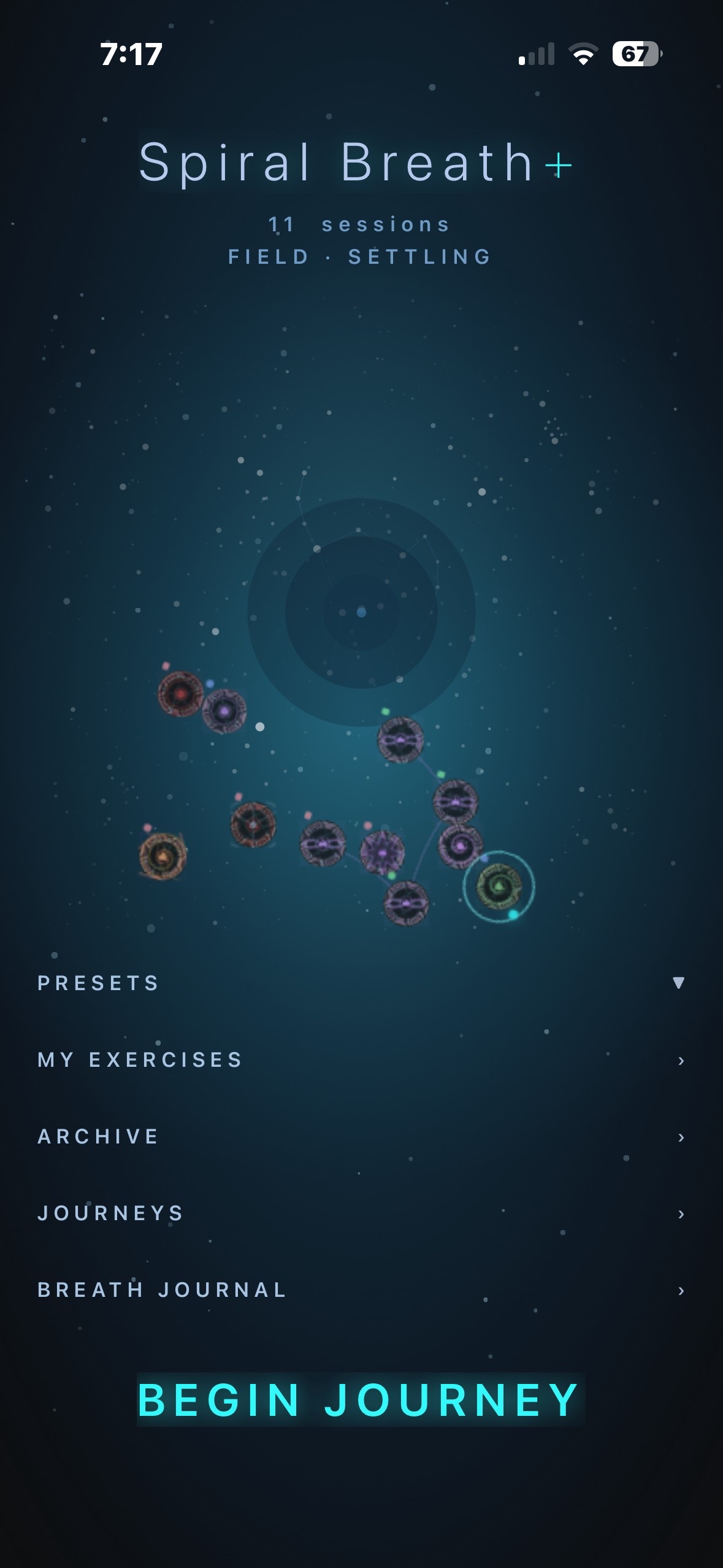 Spiral Breath — home constellation